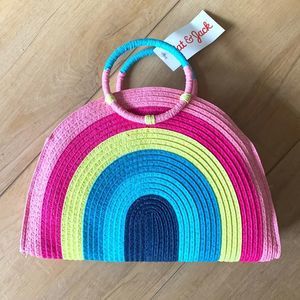 NWT Cat & Jack Rainbow Woven Colorful Purse Bag